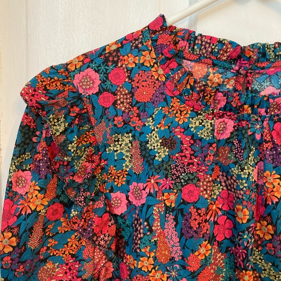 J.Crew Flutter Sleeve Top in Liberty Ciara Print - Picture 6 of 11